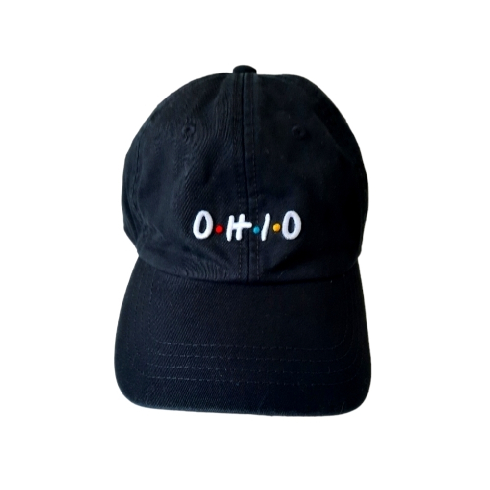 Friends TV Series Ohio Baseball Hat Cap Black White Women's Strap Back